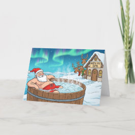 Kerstman buiten dienst kaart