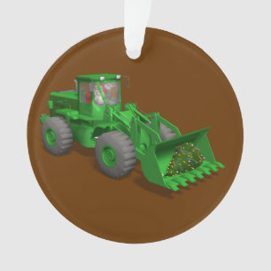 Kerstman Bulldozerbestuurder Ornament