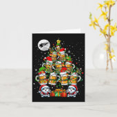 Kerstman Bunnies en bier Gles kerstboom drinker Kaart (Gele Bloem)