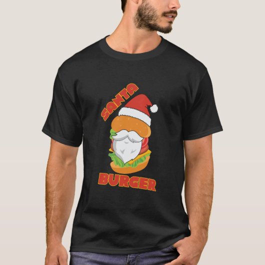 Kerstman Burger T-shirt (Voorkant)