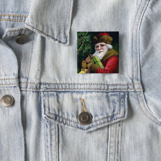 kerstman Button Pop Square (In situ)