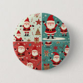 Kerstman Buttonnen Ronde Button 5,7 Cm (Voorkant)