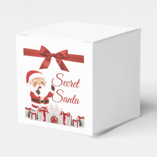 Kerstman Cadeau Doos Bedankdoosjes (Voorkant Zijde)