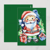 Kerstman cadeau ideeën briefkaart (Voorkant / Achterkant)