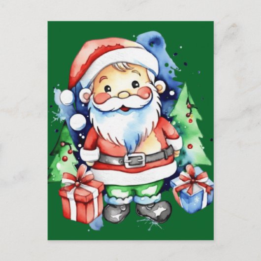 Kerstman cadeau ideeën briefkaart (Voorkant)
