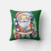 Kerstman cadeau-ideeën kussen (Achterkant)