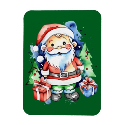 Kerstman cadeau-ideeën magneet (Verticaal)