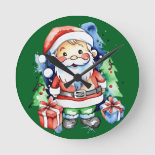 Kerstman cadeau ideeën ronde klok