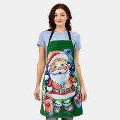 Kerstman cadeau ideeën schort (Gedragen)