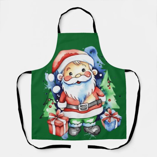Kerstman cadeau ideeën schort (Voorkant)