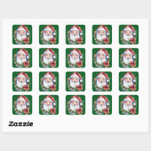 Kerstman cadeau ideeën vierkante sticker (Vel)