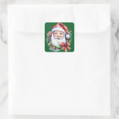 Kerstman cadeau ideeën vierkante sticker (Tas)