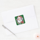 Kerstman cadeau ideeën vierkante sticker (Envelop)