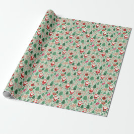 Kerstman Cadeau Inpakpapier
