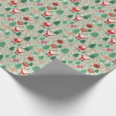 Kerstman Cadeau Inpakpapier (Hoek)