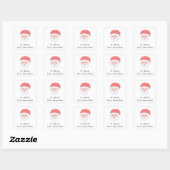 Kerstman Cadeau Label | Kerst Sticker (Vel)