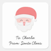 Kerstman Cadeau Label | Kerst Sticker (Voorkant)