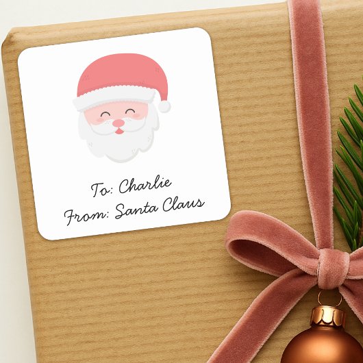 Kerstman Cadeau Label | Kerst Sticker