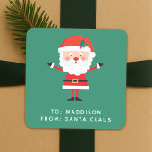 Kerstman Cadeau Label | Kerstcadeau Sticker