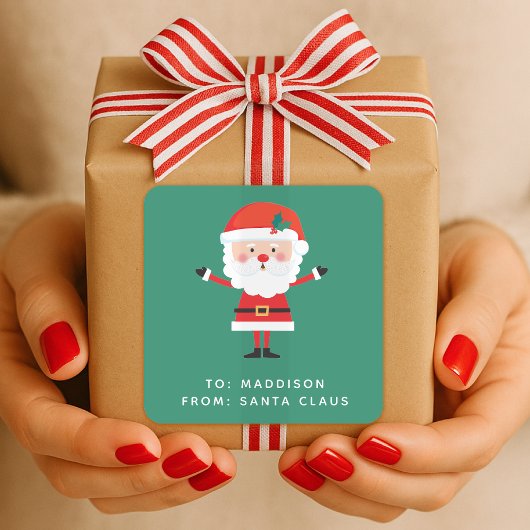 Kerstman Cadeau Label | Kerstcadeau Sticker