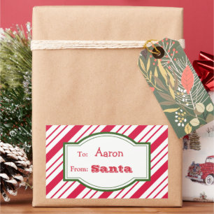 Kerstman Cadeau Label Stickers
