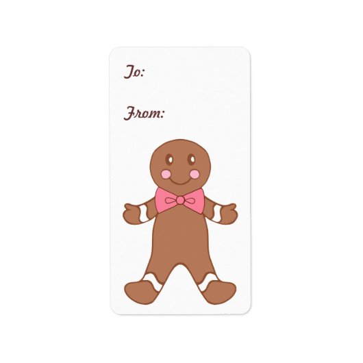 Kerstman Cadeau Tag Labels (Voorkant)