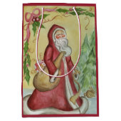 Kerstman Cadeaubag Medium Cadeauzakje (Voorkant)