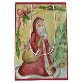 Kerstman Cadeaubag Medium Cadeauzakje (Achterkant)
