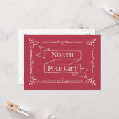 Kerstman Cadeaubon Rood & Wit Kaart (Voorkant / Achterkant in situ)