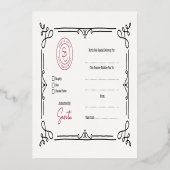 Kerstman Cadeaucertificaat Wit &  Folie Feestdagenkaart (Achterkant)