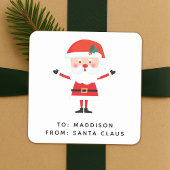 Kerstman Cadeaukaart | Kerstcadeau Sticker