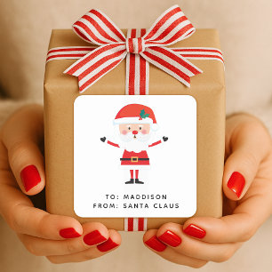 Kerstman Cadeaukaart Kerstcadeau Sticker