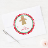 Kerstman cadeaukaart Kerststicker Ronde Sticker (Envelop)