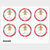 Kerstman cadeaukaart Kerststicker Ronde Sticker (Vel)