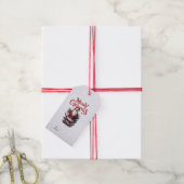  kerstman cadeaulabel (Met Touw)