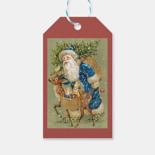  kerstman cadeaulabel (Voorkant)