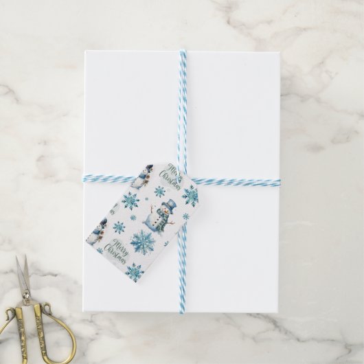 Kerstman Cadeaulabel (Met Touw)