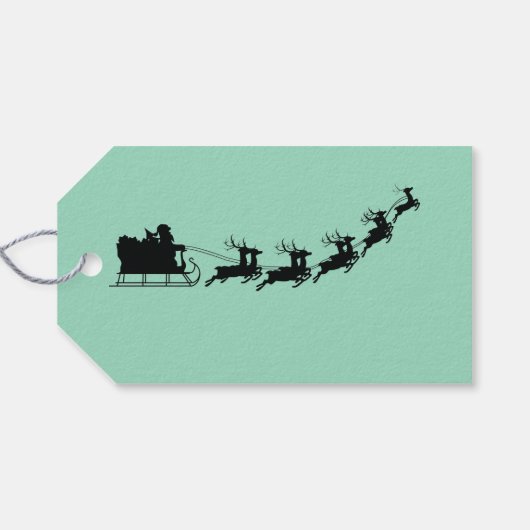 Kerstman cadeaulabel (Achterkant Horizontaal)