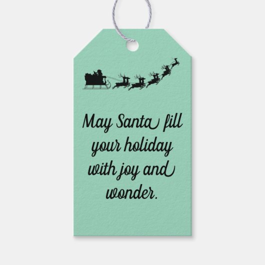 Kerstman  cadeaulabel (Voorkant)