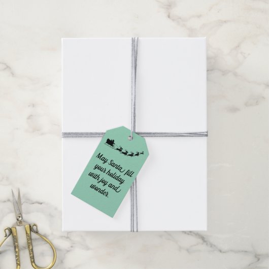 Kerstman cadeaulabel (Met Touw)
