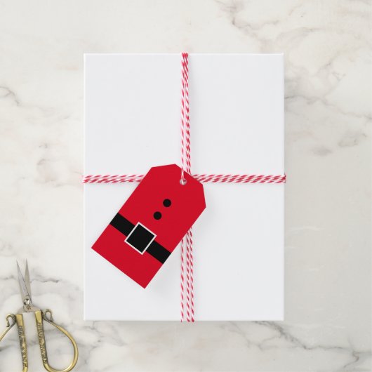 kerstman cadeaulabel (Met Touw)