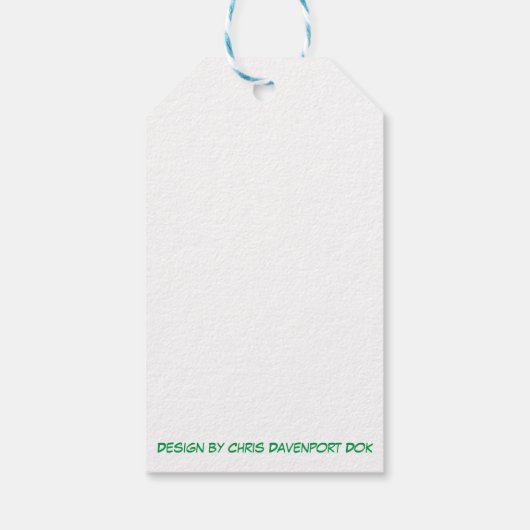 kerstman cadeaulabel (Achterkant)