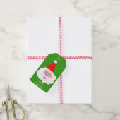 Kerstman Cadeaulabel (Met Touw)