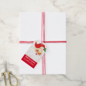  kerstman cadeaulabel (Met Touw)