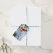  kerstman cadeaulabel (Met Touw)