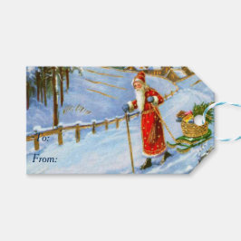  kerstman cadeaulabel