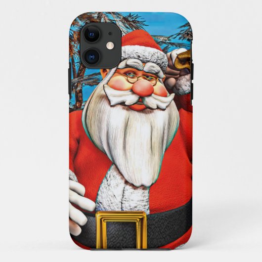 Kerstman Cadeaupak Sneeuwbos Kunst Case-Mate iPhone Case (Achterkant)
