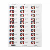 Kerstman Cadeaupak Sneeuwbos Kunst Etiket (Full Sheet)
