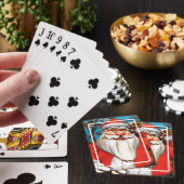Kerstman Cadeaupak Sneeuwbos Kunst Pokerkaarten (Insitu)