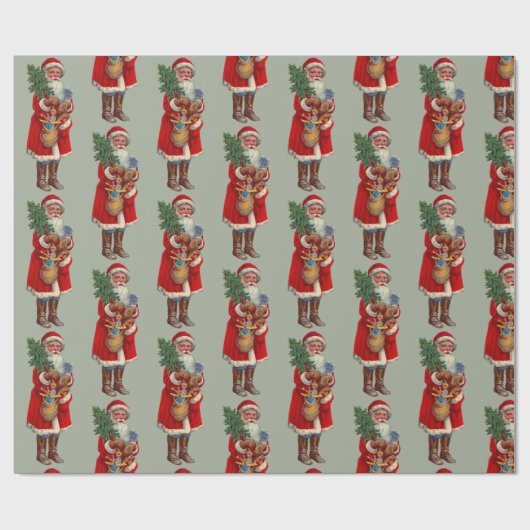 kerstman cadeaupapier (Vlak)